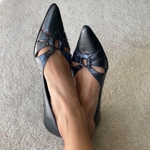 Fitzwell Kitten Heels Metallic Dark Gray sz 8.5